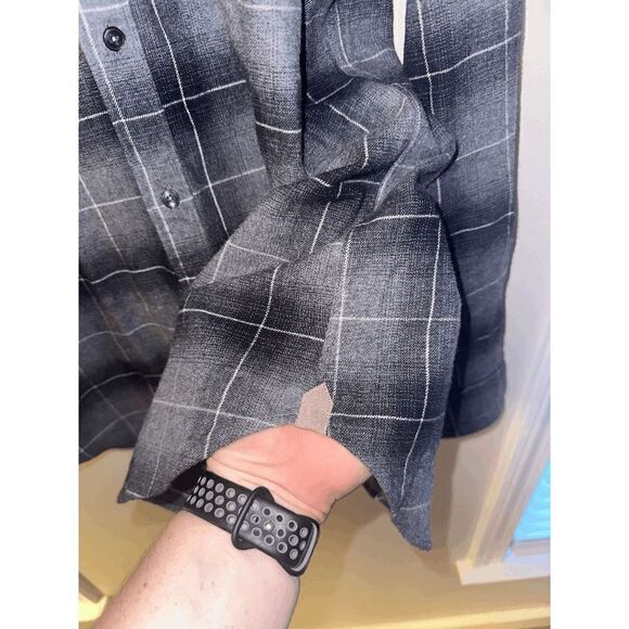 Men's Tintoria Mattei 954 Gray Flannel Casual Button Down 40 15 3/4 (Medium) - Picture 2 of 6